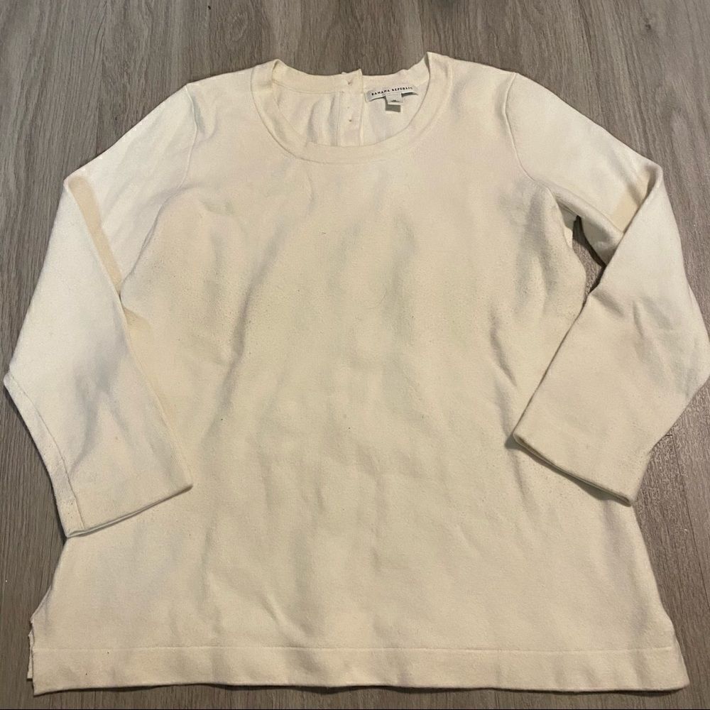 Banana republic cream medium cotton blend sweater